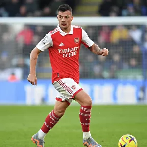 Granit Xhaka in Action: Leicester City vs Arsenal, Premier League 2022-23