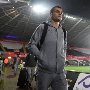 Granit Xhaka Arrives at Swansea City Stadium Ahead of Arsenal Match, 2018 Granit Xhaka Arrives at Swansea City Stadium Ahead of Arsenal Match, 2018