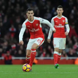 Granit Xhaka: Arsenal Midfielder in Action against AFC Bournemouth, Premier League 2016/17