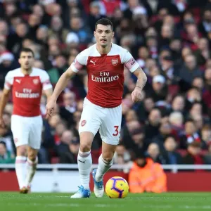 Granit Xhaka: Arsenal Midfielder in Action Against Burnley (Premier League 2018-19)