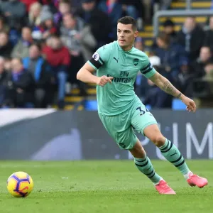 Granit Xhaka: Arsenal Midfielder in Action Against Crystal Palace, Premier League 2018-19