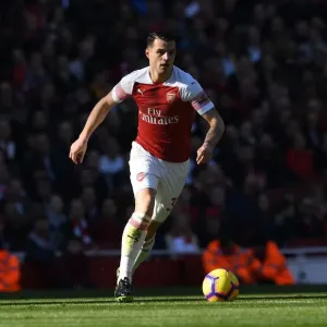 Granit Xhaka: Arsenal Midfielder in Action against Southampton, Premier League 2018-19 Granit Xhaka: Arsenal Midfielder in Action against Southampton, Premier League 2018-19