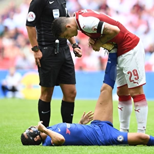 Granit Xhaka (Arsenal) Pedro (Chelsea). Arsenal 1: 1 Chelsea. Arsenal win 4: 1 on penaltys