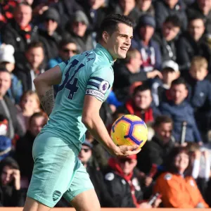 Granit Xhaka: Arsenal Star in Action Against AFC Bournemouth, Premier League 2018-19 Granit Xhaka: Arsenal Star in Action Against AFC Bournemouth, Premier League 2018-19