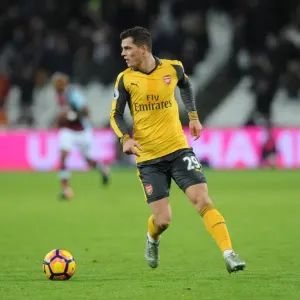 Granit Xhaka Print, West Ham United 1:5 Arsenal Premier League Match Granit Xhaka Print, West Ham United 1:5 Arsenal Premier League Match