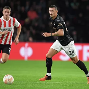 Granit Xhaka: Arsenal's Brilliant Midfield Performance against PSV Eindhoven in Europa League