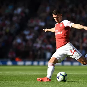 Granit Xhaka: Arsenal's Midfield Maestro in Action Against Watford, Premier League 2018-19