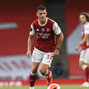 Granit Xhaka: Arsenal's Midfield Maestro in Action Against Watford, Premier League 2019-2020