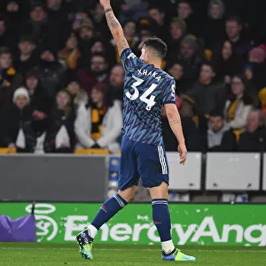 Granit Xhaka: Arsenal's Midfield Maestro in Action vs. Wolverhampton Wanderers, Premier League 2021-22