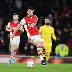 Granit Xhaka: Arsenal's Midfield Maestro in Action Against Liverpool, Premier League 2021-22