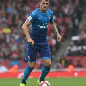 Granit Xhaka: Arsenal's Midfield Maestro in Action against SL Benfica, Emirates Cup 2017-18 Granit Xhaka: Arsenal's Midfield Maestro in Action against SL Benfica, Emirates Cup 2017-18