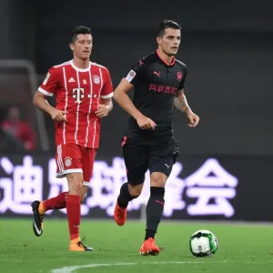 Granit Xhaka: Arsenal's Midfield Maestro Shines Against Bayern Munich in Shanghai, 2017