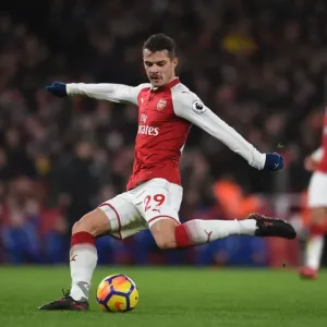 Granit Xhaka: Arsenal's Midfield Mastermind in Action Against Chelsea, Premier League 2017-18