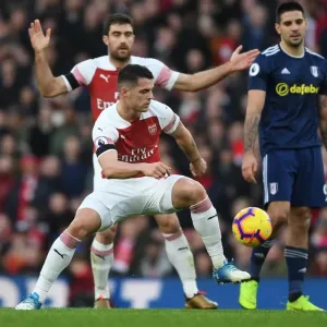 Granit Xhaka: Arsenal's Midfield Mastermind in Action against Fulham, Premier League 2018-19