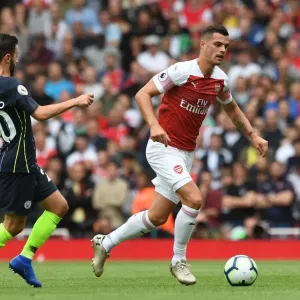 Granit Xhaka: Arsenal's Midfield Mastermind in Action Against Manchester City, Premier League 2018-19