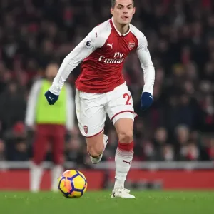 Granit Xhaka: Arsenal's Midfield Mastermind in Action vs. Manchester United, Premier League 2017-18 Granit Xhaka: Arsenal's Midfield Mastermind in Action vs. Manchester United, Premier League 2017-18