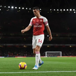 Granit Xhaka: Arsenal's Midfield Mastermind in Action against Wolverhampton Wanderers, Premier League 2018-19