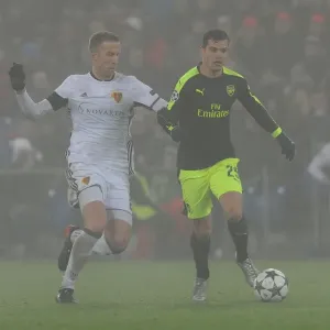 Granit Xhaka Clashes with Marc Janko: FC Basel vs. Arsenal, UEFA Champions League, 2016 Granit Xhaka Clashes with Marc Janko: FC Basel vs. Arsenal, UEFA Champions League, 2016