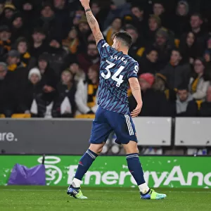 Granit Xhaka Focused: Wolverhampton Wanderers vs Arsenal, Premier League 2021-22