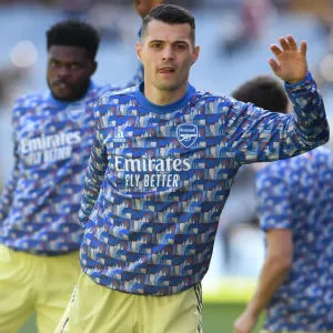 Granit Xhaka Gears Up: Aston Villa vs. Arsenal, Premier League 2021-22 Granit Xhaka Gears Up: Aston Villa vs. Arsenal, Premier League 2021-22