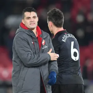 Granit Xhaka and Laurent Koscielny Print Granit Xhaka and Laurent Koscielny Print