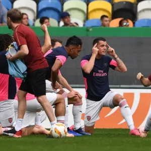 Granit Xhaka Prepares for Arsenal's Europa League Clash Against Sporting Lisbon Granit Xhaka Prepares for Arsenal's Europa League Clash Against Sporting Lisbon