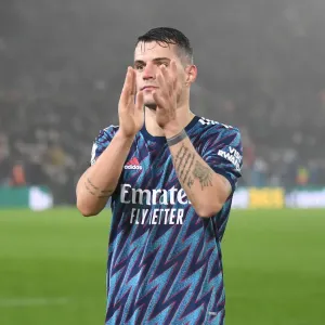 Granit Xhaka Print - Leeds United vs Arsenal 2021-22