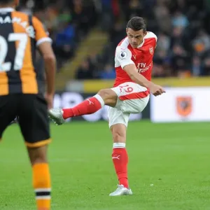 Granit Xhaka Scores Arsenal's 4th Goal vs Hull City, Premier League 2016-17