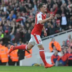 Granit Xhaka Scores First Goal: Arsenal vs Manchester United, Premier League 2016-17 Granit Xhaka Scores First Goal: Arsenal vs Manchester United, Premier League 2016-17