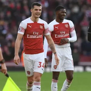 Granit Xhaka Print, Arsenal v Burnley 2018-19