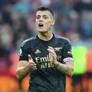 Granit Xhaka's Farewell Applause: Liverpool FC vs. Arsenal FC, Premier League 2022-23 Granit Xhaka's Farewell Applause: Liverpool FC vs. Arsenal FC, Premier League 2022-23