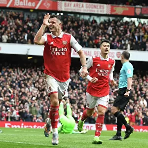 Granit Xhaka's Hat-Trick: Arsenal Triumphs Over Crystal Palace in Premier League Showdown (2022-23)