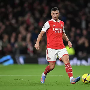 Granit Xhaka's Intense Battle: Arsenal vs. Tottenham Hotspur, Premier League 2022-23