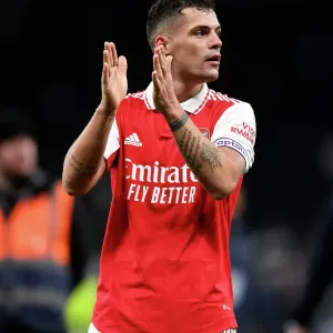 Granit Xhaka's Reaction: Arsenal vs. Tottenham Hotspur, Premier League 2022-23 Granit Xhaka's Reaction: Arsenal vs. Tottenham Hotspur, Premier League 2022-23