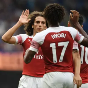 Guendouzi and Iwobi Celebrate Arsenal's Goals Against Chelsea (2018-19)