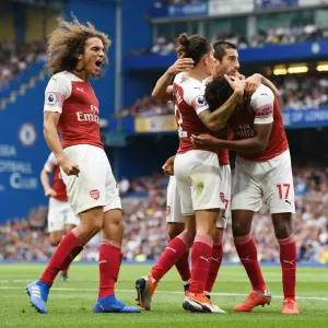 Guendouzi and Iwobi Celebrate Arsenal's Winning Goals Against Chelsea (2018-19)