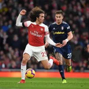 Guendouzi vs. Bryan: Intense Clash in Arsenal's Premier League Battle against Fulham (January 2019)