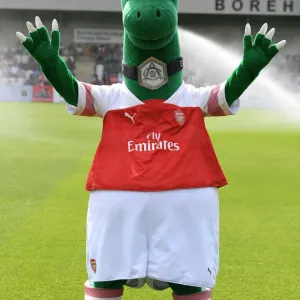 Gunnersaurus: Arsenal's Iconic Mascot at Borehamwood Pre-Season Friendly