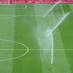 Half Time at Emirates: Arsenal and Chelsea Square Off as Sprinklers Refresh the Pitch