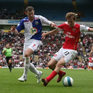 Head-to-Head: Hleb vs. Emerton in the 1:1 Battle at Ewood Park, Arsenal vs. Blackburn Rovers, 2007-08 Premier League