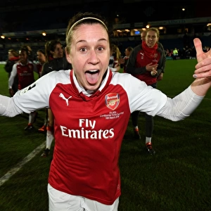 Heather O'Reilly Celebrates Arsenal Women's Continental Cup Victory over Manchester City Ladies