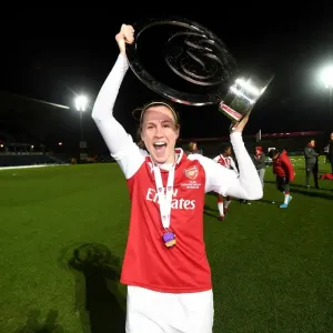 Heather O'Reilly Celebrates Arsenal Women's Continental Cup Victory over Manchester City Ladies