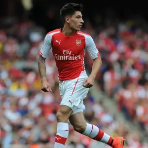 Hector Bellerin in Action: Arsenal vs Benfica, Emirates Cup 2014
