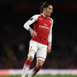 Hector Bellerin in Action: Arsenal vs CSKA Moskva, UEFA Europa League Quarterfinals
