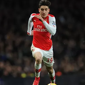 Hector Bellerin in Action: Arsenal vs Leicester City, Premier League 2014-15