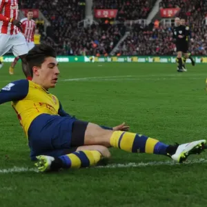 Hector Bellerin in Action: Arsenal vs Stoke City, Premier League 2014-15 Hector Bellerin in Action: Arsenal vs Stoke City, Premier League 2014-15