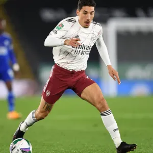 Hector Bellerin in Action: Leicester City vs Arsenal, Carabao Cup 2020-21
