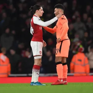 Hector Bellerin (Arsenal) Alex Oxlade-Chamberlain (Liverpool). Arsenal 3: 3 Liverpool