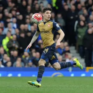 Hector Bellerin (Arsenal). Everton 0: 2 Arsenal. Barclays Premier League. Goodison Park