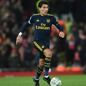 Hector Bellerin of Arsenal Faces Off Against Liverpool in Carabao Cup Round of 16